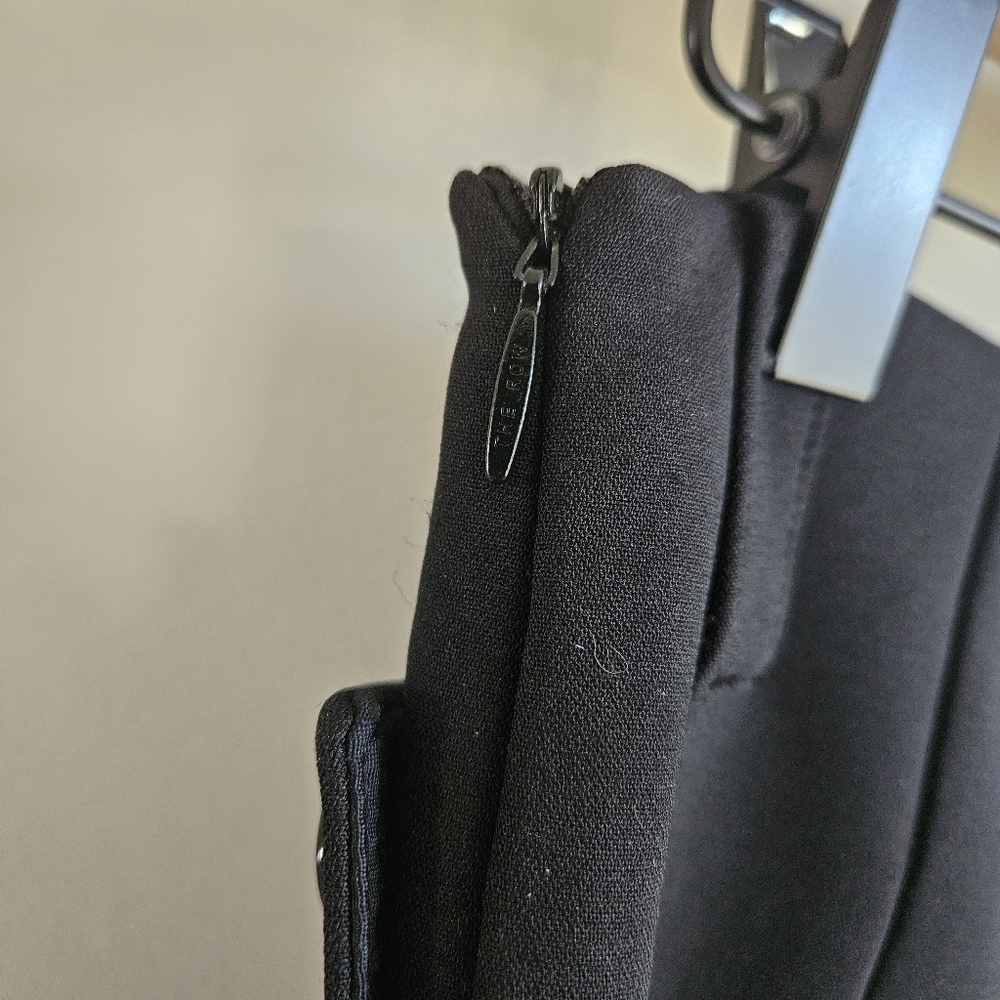 The Row Black Straight Leg Button Pocket Trouser Pants - Picture 7 of 9